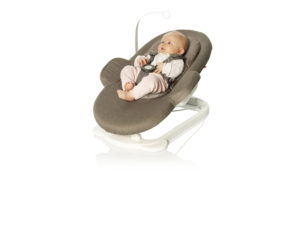 Stokke Steps Chair Suitable from newborn with its clip-on baby bouncer, this seating system can bring your baby up to the family table; from £189; huggle.co.uk