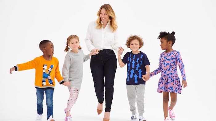 Kimberley Walsh With Children Wearing Kimba Kids