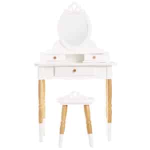 Tv Vanity Pamper Table And Stool Front On White