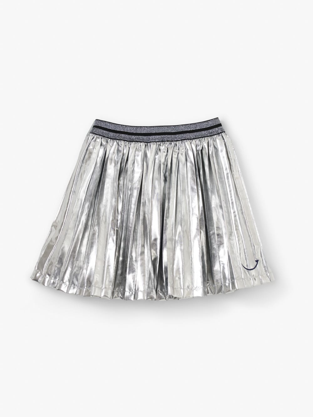 Stych Silver Metallic Pleated Skirt Age Age £