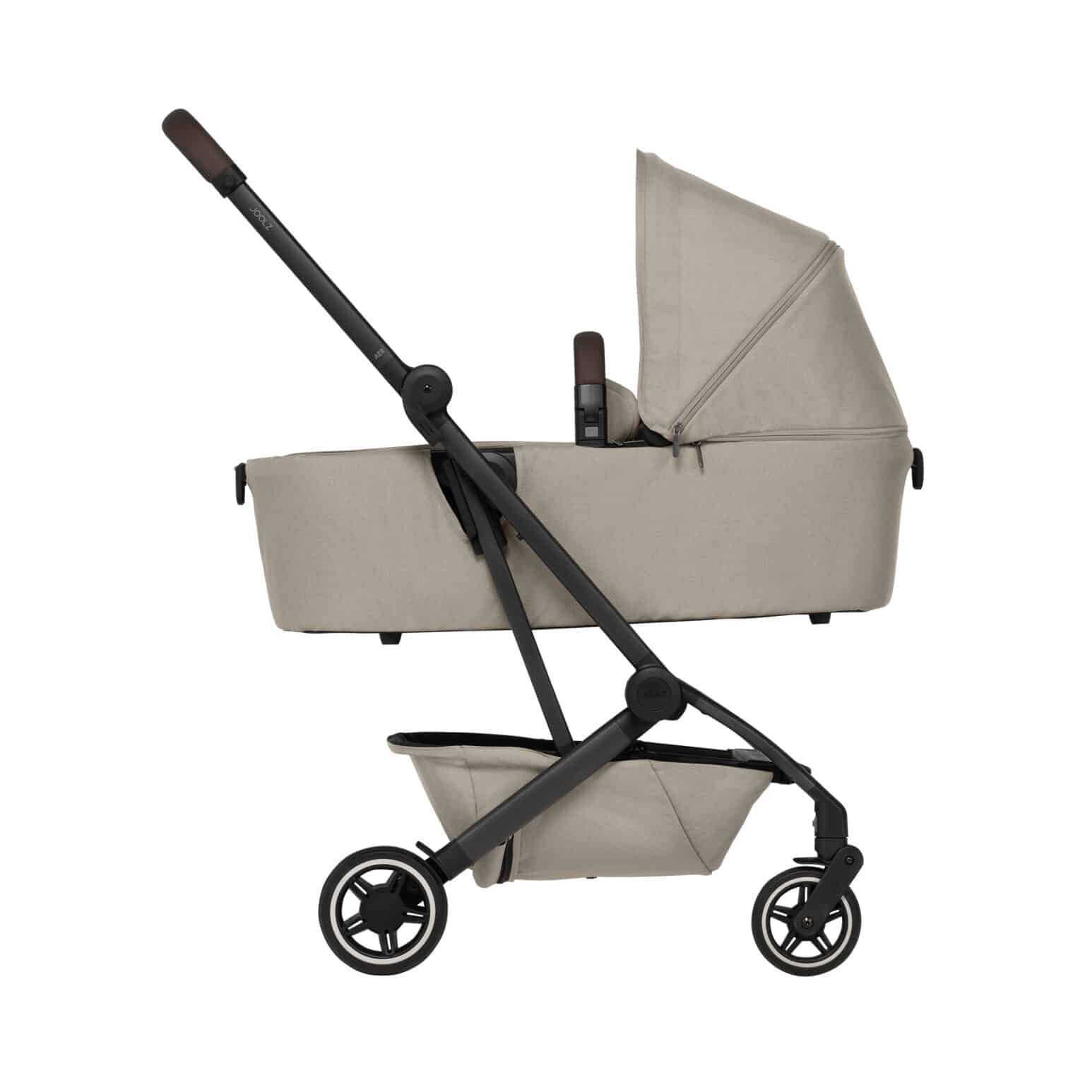 Joolz Aer Cot Side View Sandy Taupe
