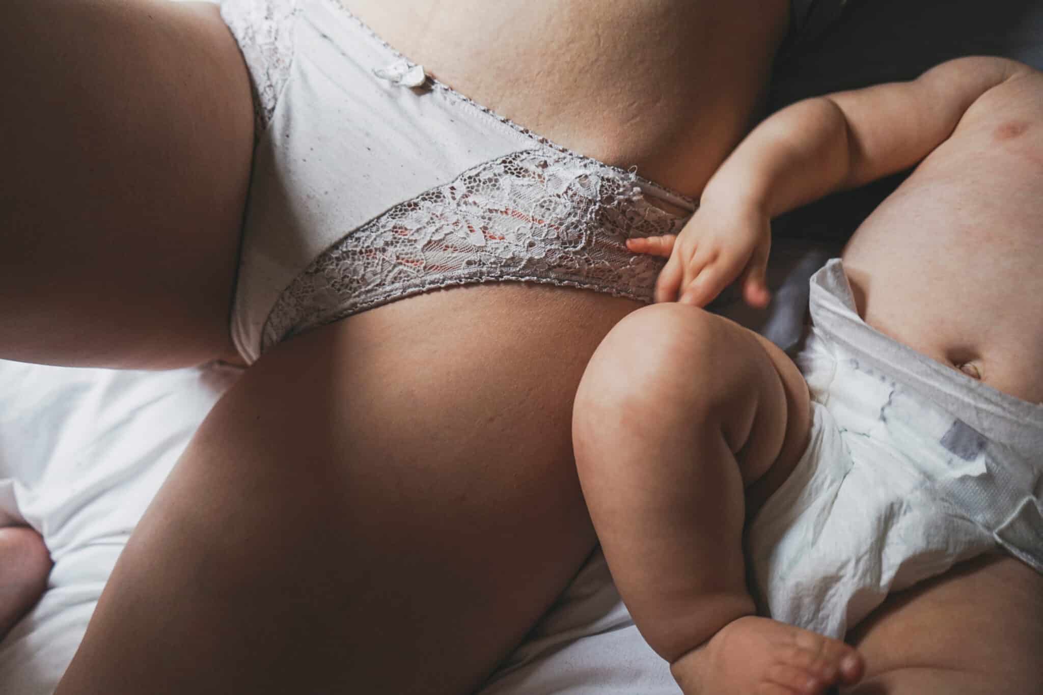 Real Image Of A Woman And Her Baby At Postpartum Recovery